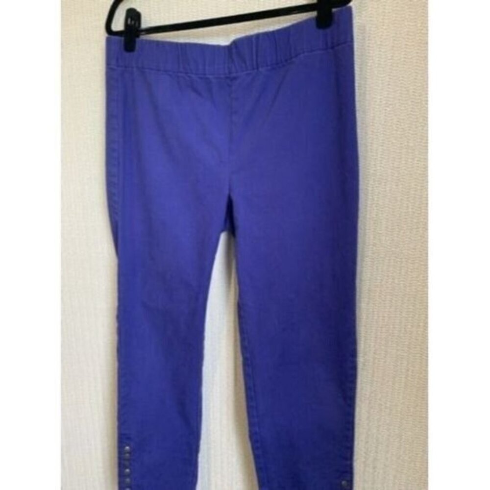 Soft Surroundings Ultimate Snap Up Legging Pull On Elastic High Waist Purple - Picture 6 of 9